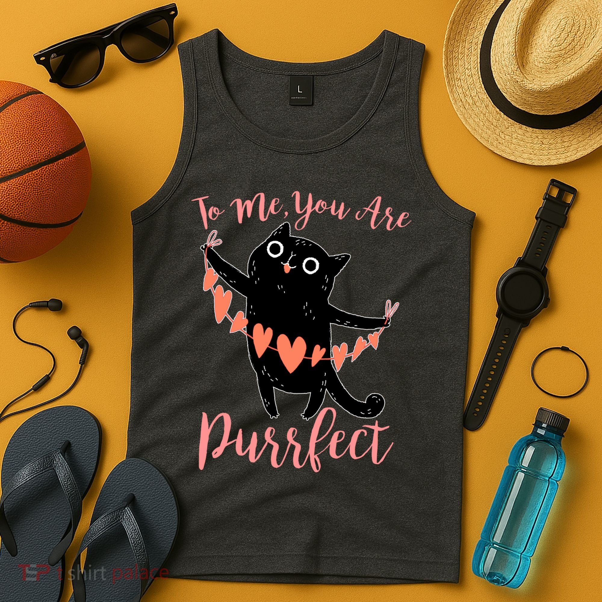 Funny Valentine Cat To Me You Are Purrfect Tank Top