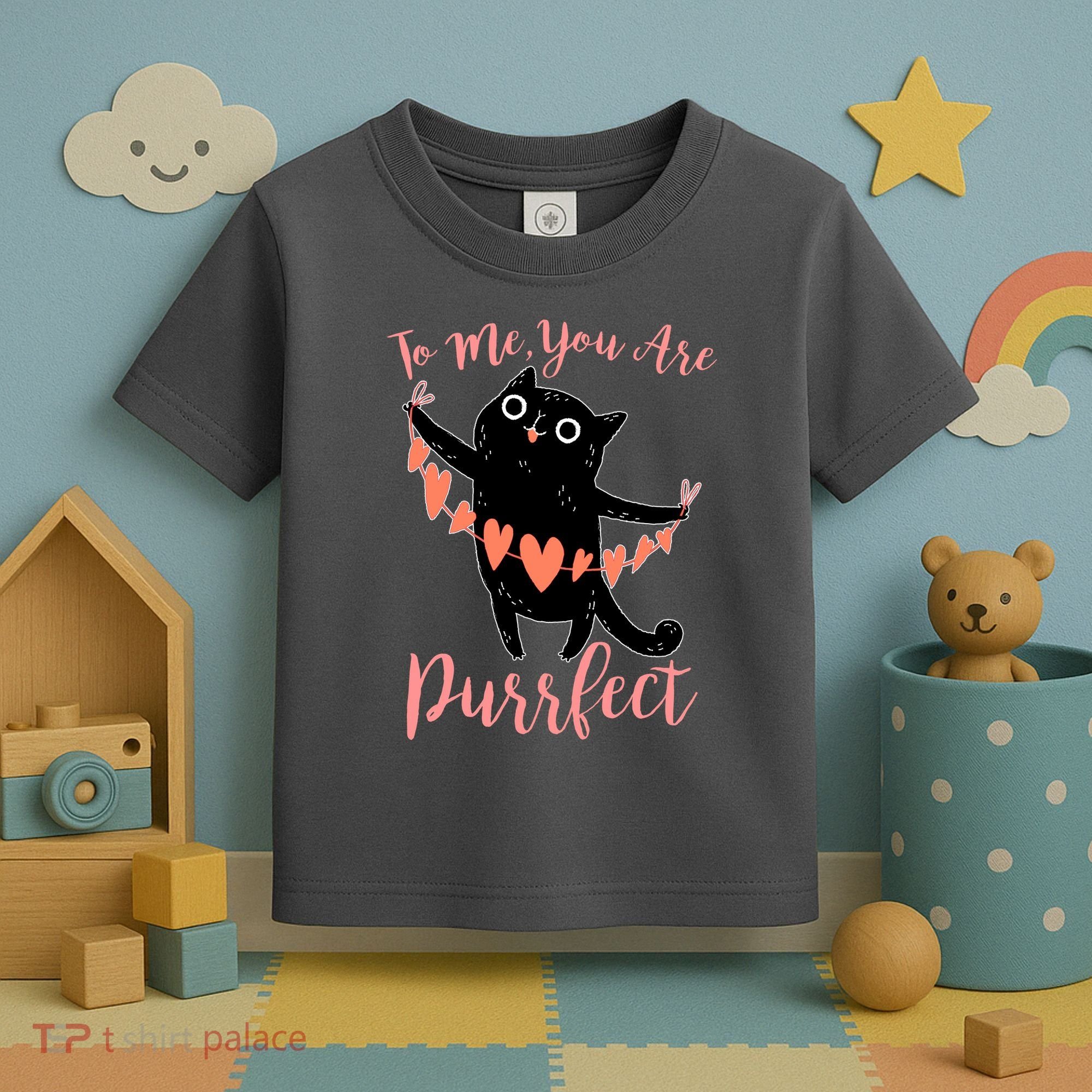 Funny Valentine Cat To Me You Are Purrfect Toddler T-Shirt