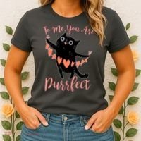 Funny Valentine Cat To Me You Are Purrfect Women's T-Shirt thumb 2