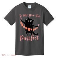Funny Valentine Cat To Me You Are Purrfect Kids T-Shirt thumb 0