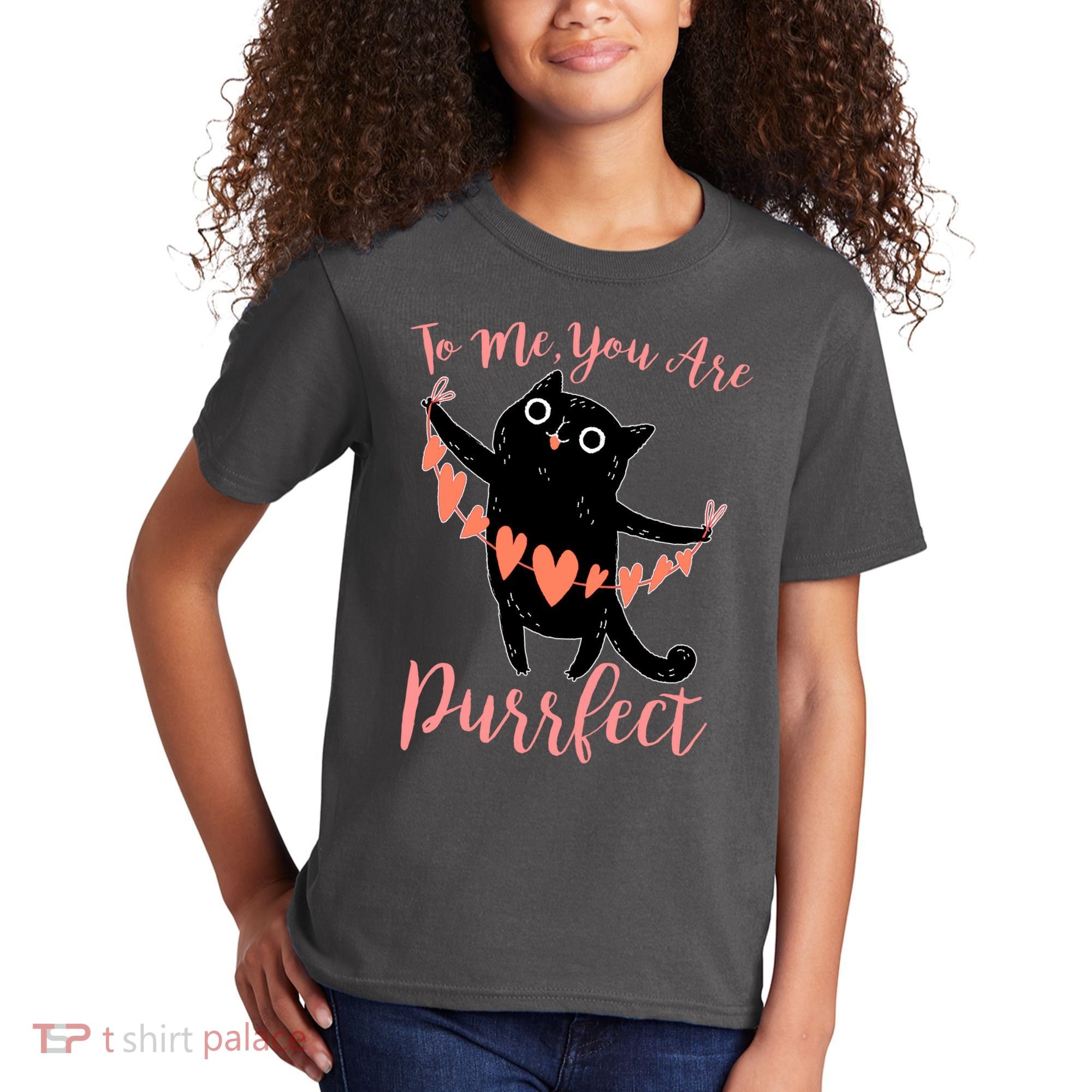 Funny Valentine Cat To Me You Are Purrfect Kids T-Shirt