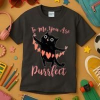 Funny Valentine Cat To Me You Are Purrfect Kids T-Shirt thumb 3