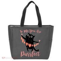 Funny Valentine Cat To Me You Are Purrfect Tote Bag thumb 0