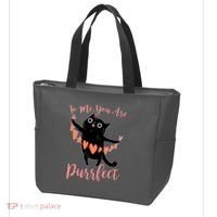 Funny Valentine Cat To Me You Are Purrfect Tote Bag thumb 3