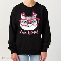 Funny Valentine Cat Free Hisses Women's Sweatshirt thumb 0