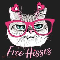Funny Valentine Cat Free Hisses Women's Sweatshirt thumb 2