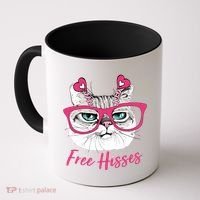 Funny Valentine Cat Free Hisses Coffee Mug thumb 0