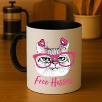 Funny Valentine Cat Free Hisses Coffee Mug thumb 4