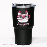 Funny Valentine Cat Free Hisses Tumbler thumb 0