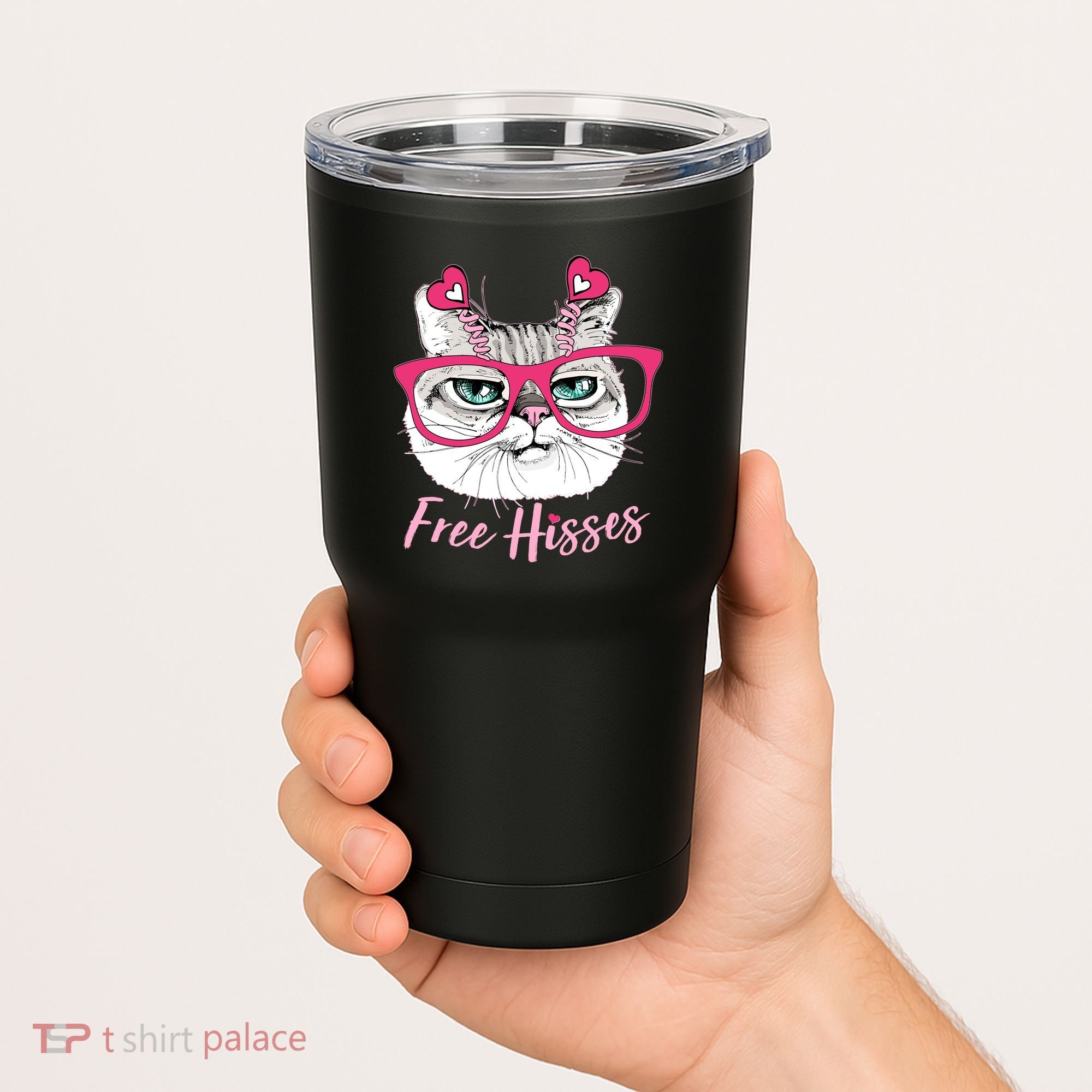 Funny Valentine Cat Free Hisses Tumbler