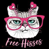 Funny Valentine Cat Free Hisses Ornament thumb 1