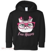 Funny Valentine Cat Free Hisses Toddler Hoodie thumb 0