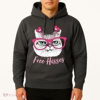 Funny Valentine Cat Free Hisses Hoodie thumb 2