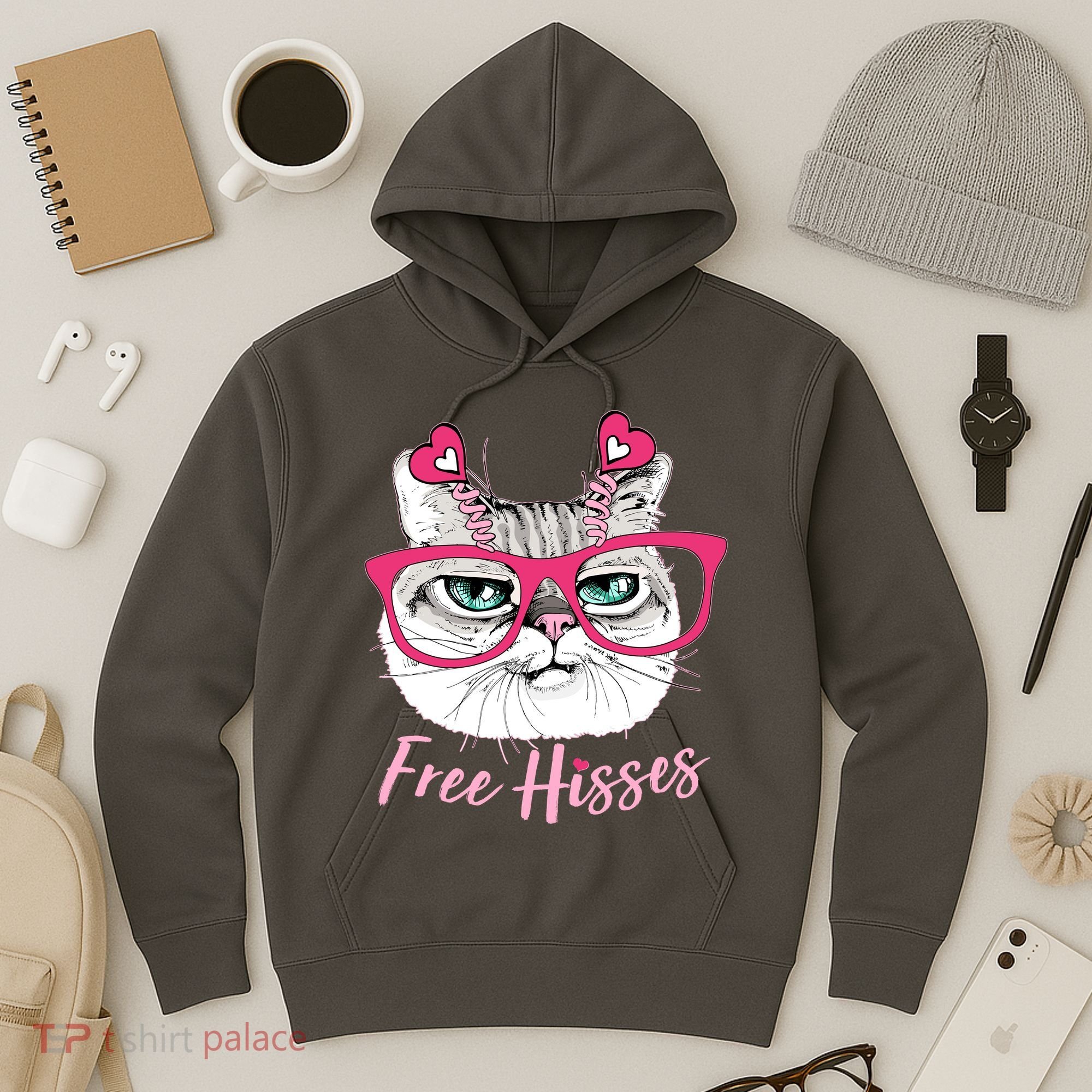 Funny Valentine Cat Free Hisses Hoodie