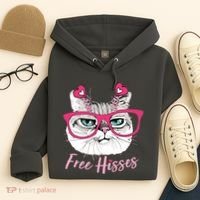 Funny Valentine Cat Free Hisses Hoodie thumb 4