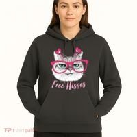 Funny Valentine Cat Free Hisses Hoodie thumb 5