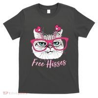 Funny Valentine Cat Free Hisses T-Shirt thumb 0