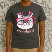 Funny Valentine Cat Free Hisses T-Shirt thumb 3