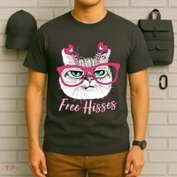 Funny Valentine Cat Free Hisses T-Shirt thumb 6