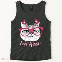 Funny Valentine Cat Free Hisses Tank Top thumb 2