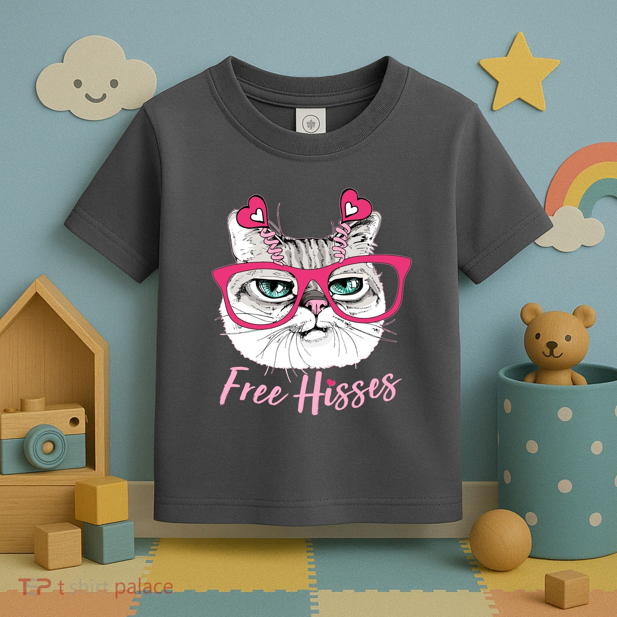 Funny Valentine Cat Free Hisses Toddler T-Shirt