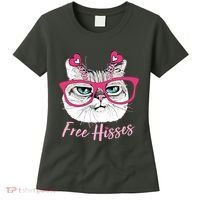 Funny Valentine Cat Free Hisses Women's T-Shirt thumb 0