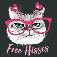 Funny Valentine Cat Free Hisses Women's T-Shirt thumb 6