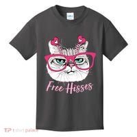 Funny Valentine Cat Free Hisses Kids T-Shirt thumb 0