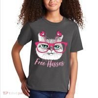 Funny Valentine Cat Free Hisses Kids T-Shirt thumb 2