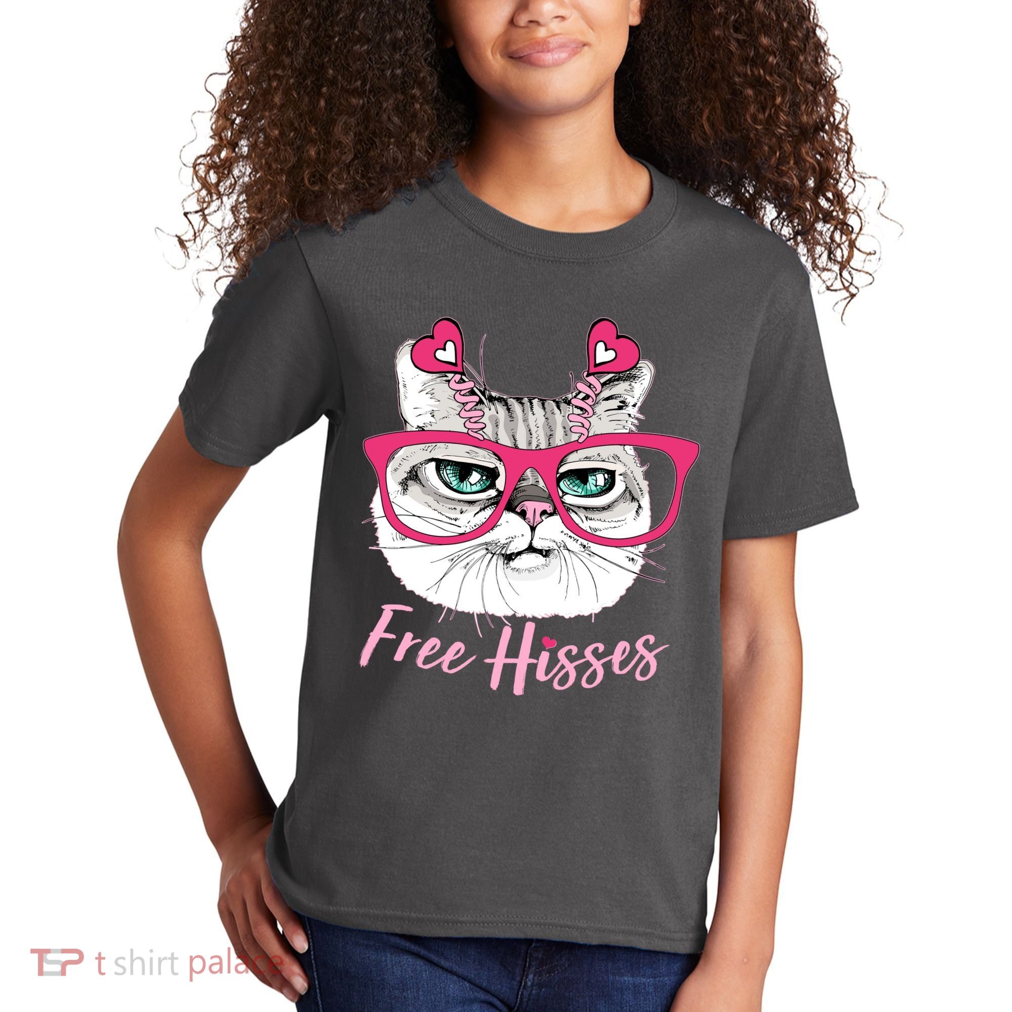 Funny Valentine Cat Free Hisses Kids T-Shirt