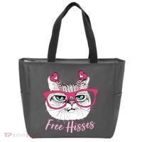 Funny Valentine Cat Free Hisses Tote Bag thumb 0
