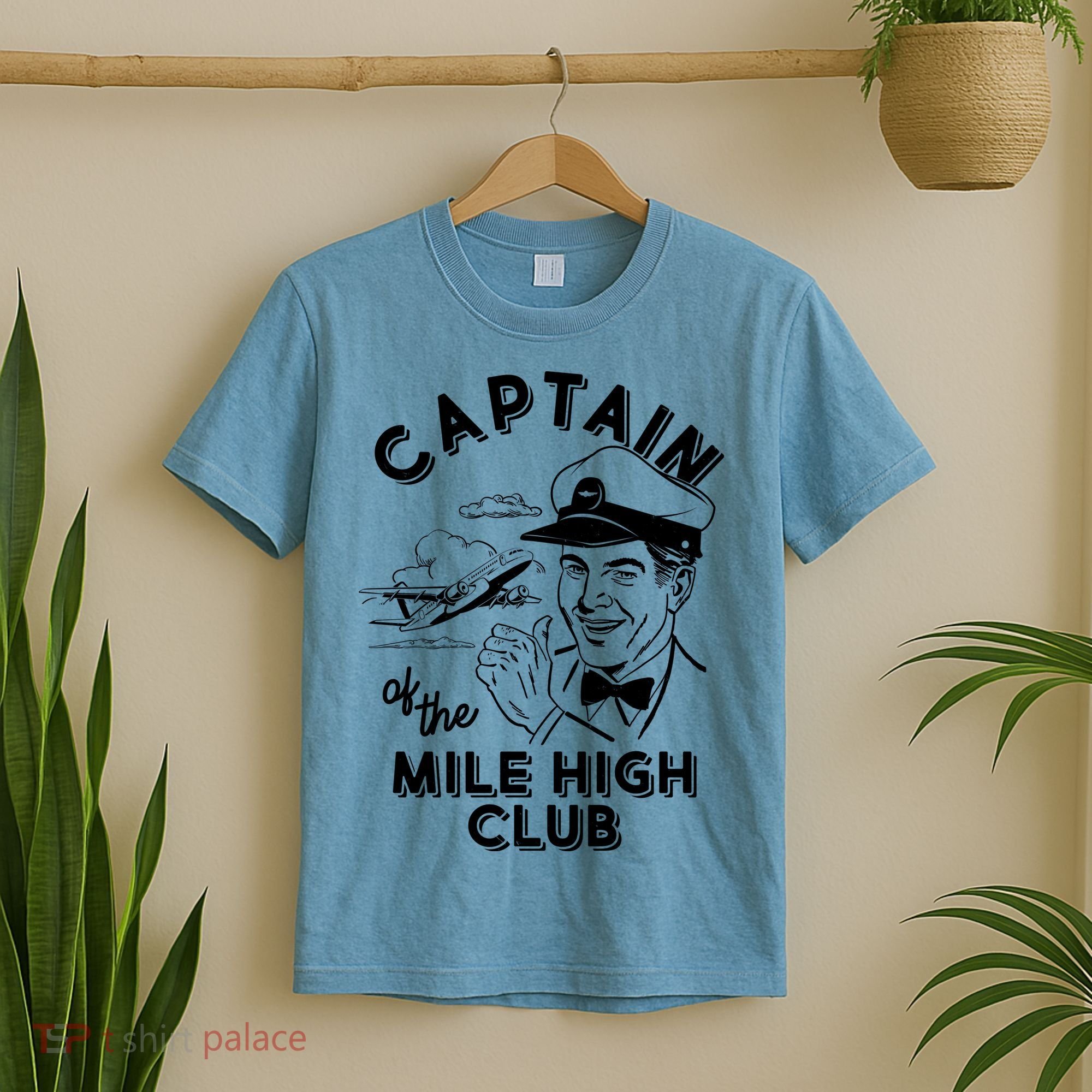 Funny Vintage Captain Of The Mile High Club T-Shirt