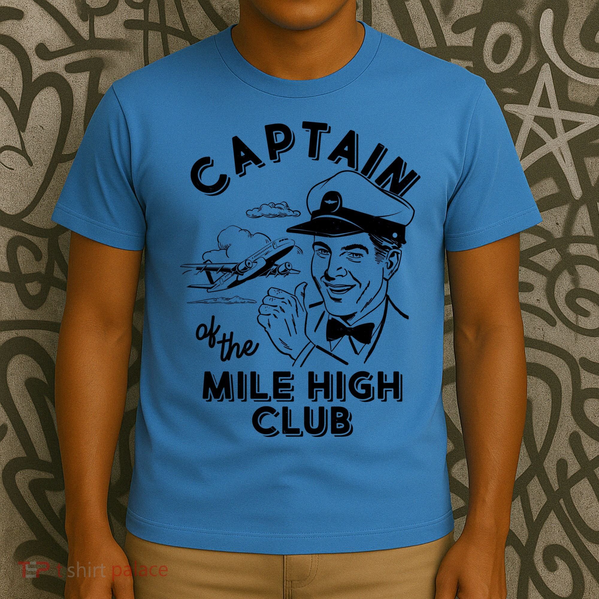 Funny Vintage Captain Of The Mile High Club T-Shirt