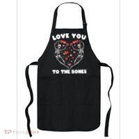Funny Valentines Day Love You To The Bones Skeletons Apron thumb 0
