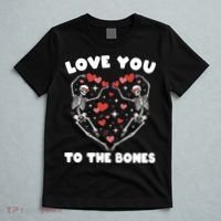 Funny Valentines Day Love You To The Bones Skeletons T-Shirt thumb 5