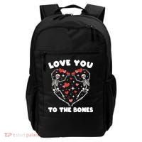 Funny Valentines Day Love You To The Bones Skeletons Backpack thumb 0