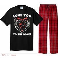 Funny Valentines Day Love You To The Bones Skeletons Pajama Set thumb 0