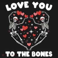 Funny Valentines Day Love You To The Bones Skeletons Women's Tank Top thumb 5