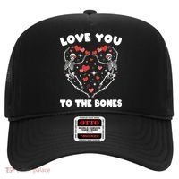 Funny Valentines Day Love You To The Bones Skeletons Hat thumb 0
