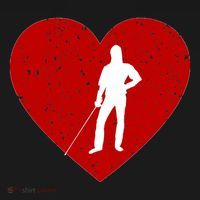 Fencing Valentine Day Gift For Fencing Lover Heart Cute Gift Bucket Hat thumb 4