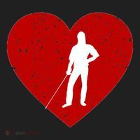 Fencing Valentine Day Gift For Fencing Lover Heart Cute Gift Beanie thumb 2