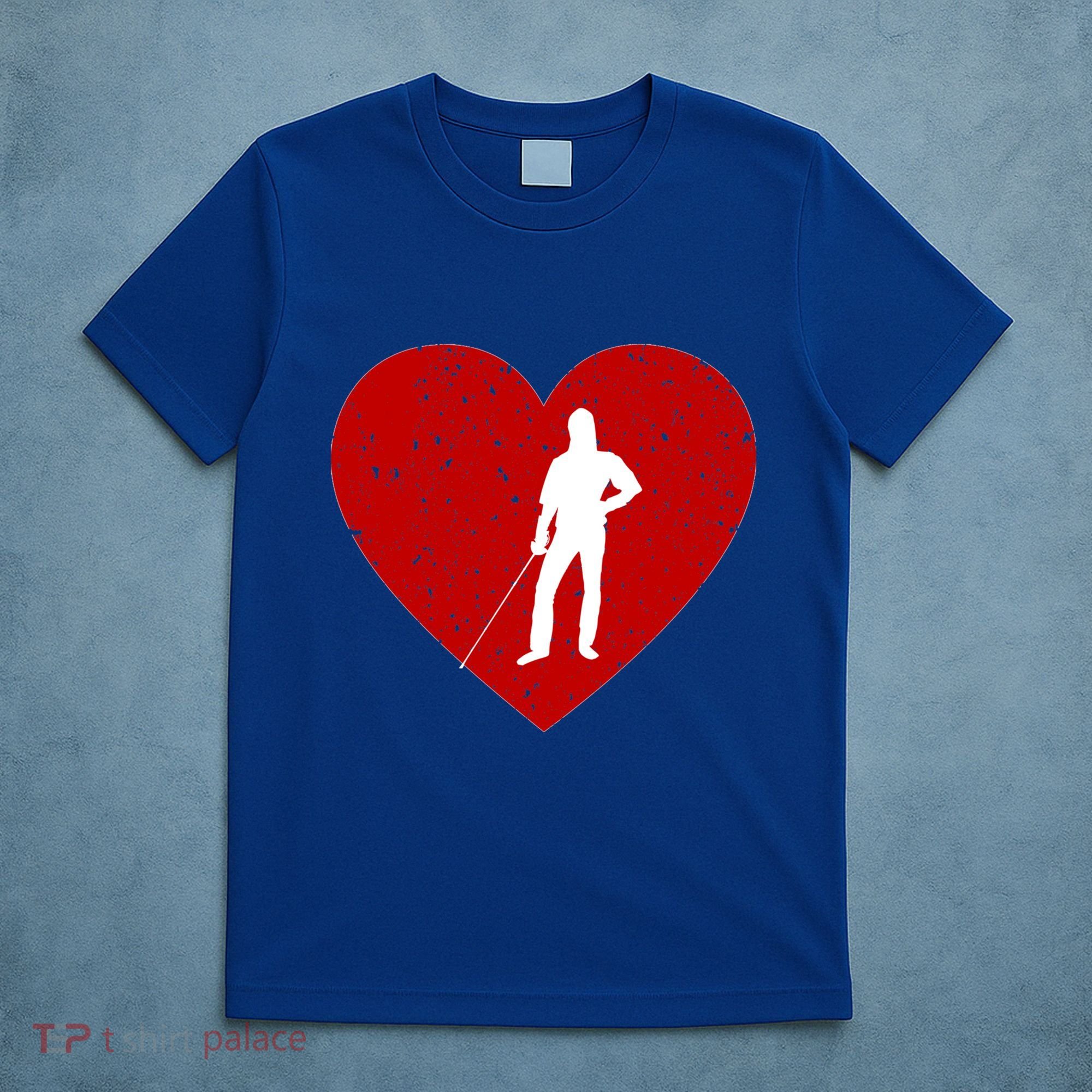 Fencing Valentine Day Gift For Fencing Lover Heart Cute Gift T-Shirt