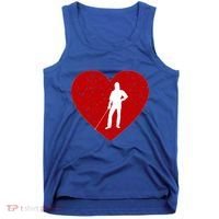 Fencing Valentine Day Gift For Fencing Lover Heart Cute Gift Tank Top thumb 0