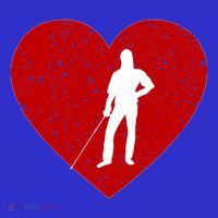 Fencing Valentine Day Gift For Fencing Lover Heart Cute Gift Tank Top thumb 6