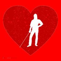 Fencing Valentine Day Gift For Fencing Lover Heart Cute Gift Santa Hat thumb 1