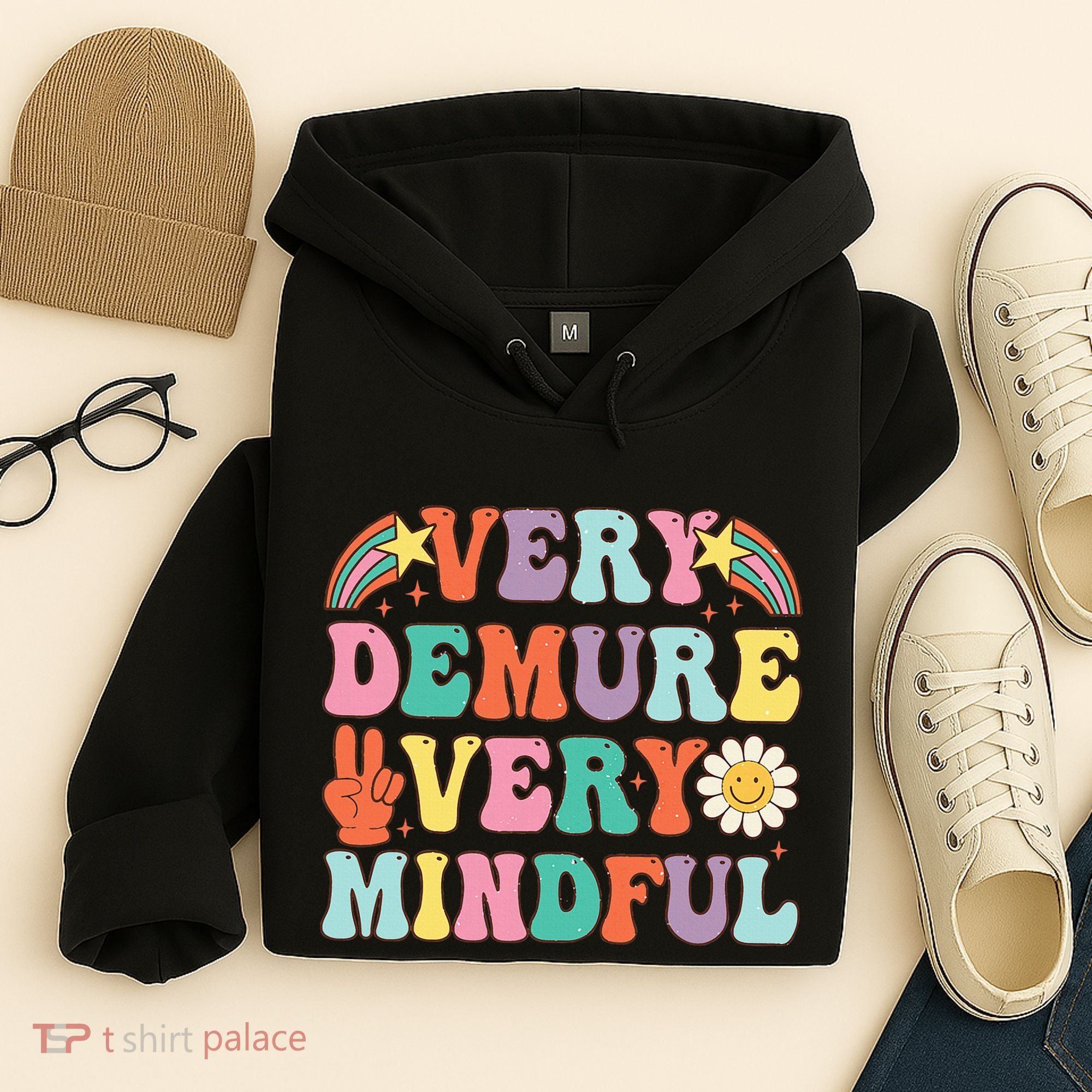 Funny Very Demure Very Mindful Trend Demure & Mindful Hoodie