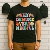 Funny Very Demure Very Mindful Trend Demure & Mindful T-Shirt thumb 6