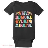Funny Very Demure Very Mindful Trend Demure & Mindful Baby Bodysuit thumb 0