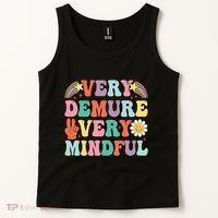 Funny Very Demure Very Mindful Trend Demure & Mindful Tank Top thumb 2
