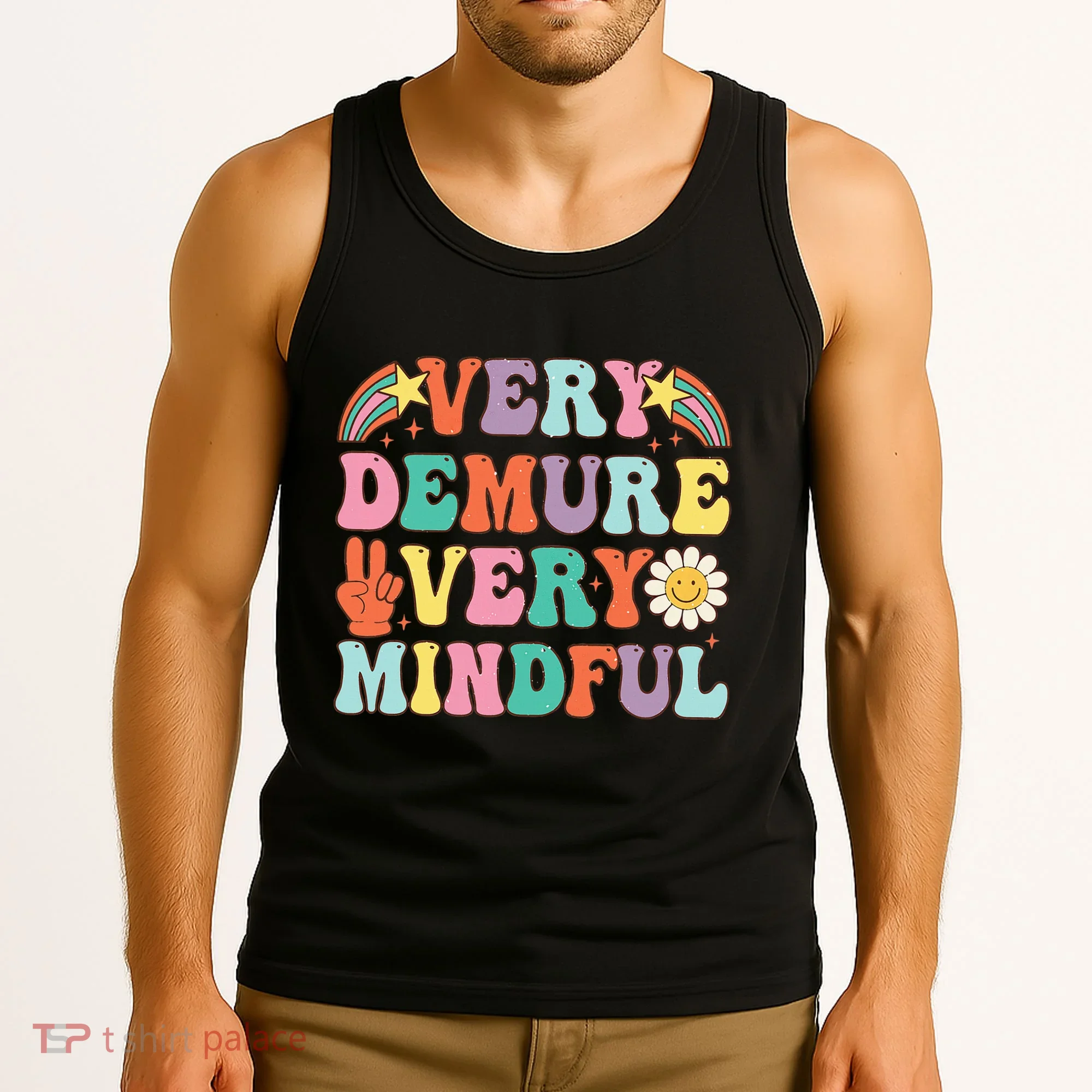 Funny Very Demure Very Mindful Trend Demure & Mindful Tank Top